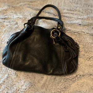 Fossil Pebble Black Purse